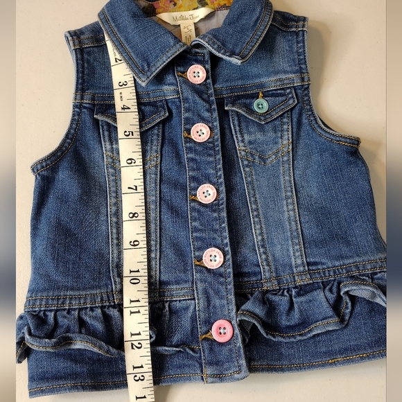 Matilda Jane Denim Cotton Blend Sleeveless Front Button Down Jacket Size 4 - Picture 8 of 8